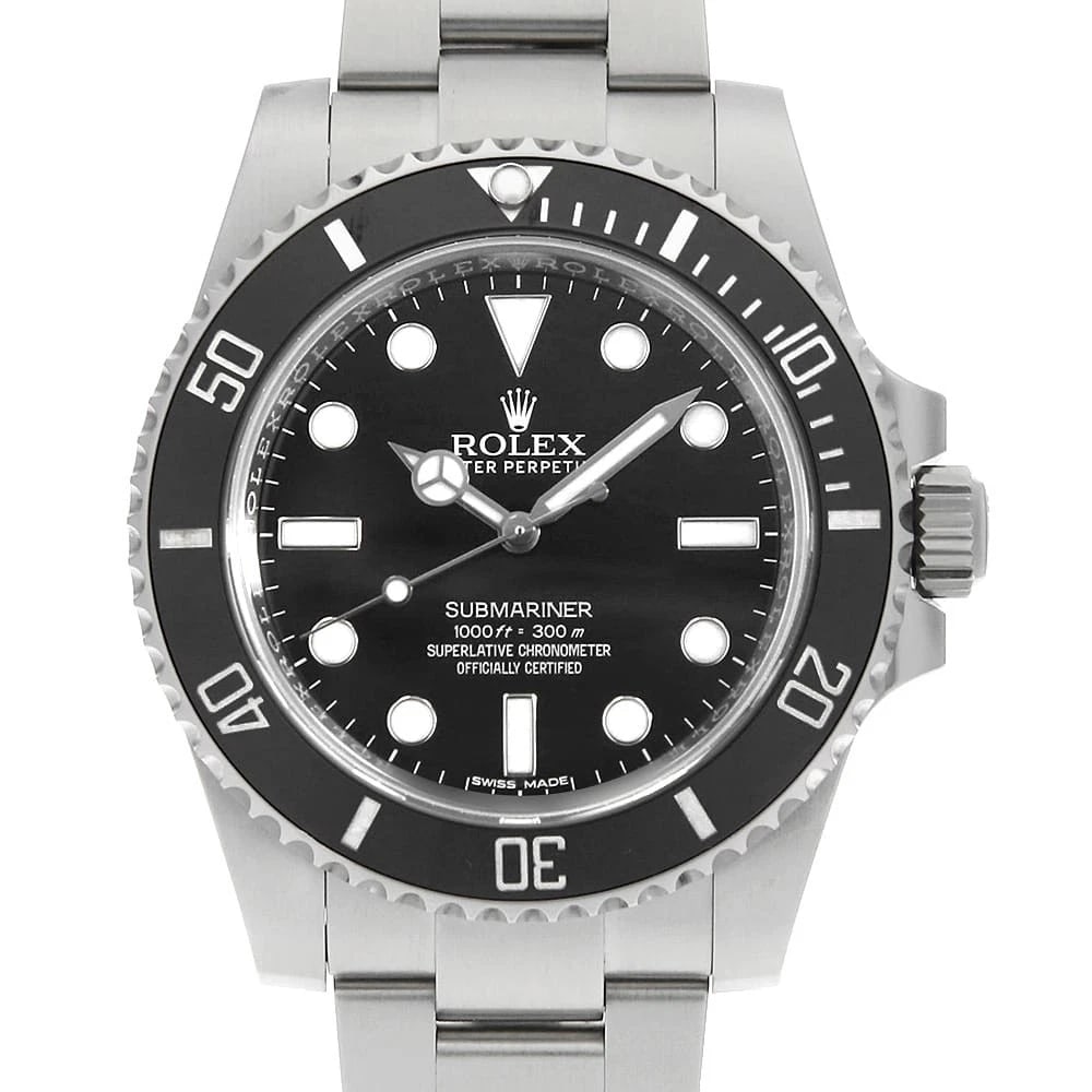 ROLEX SUBMARINER BLACK WATCH: ROLEX SUBMARINER black Watch Brand: ROLEX Type: Wrist watch Material: Band Material Stainless Steel, Case Material Stainless Steel Color: Dial Colour Black Size: Case:W40mm Circumference of Wrist:21.5