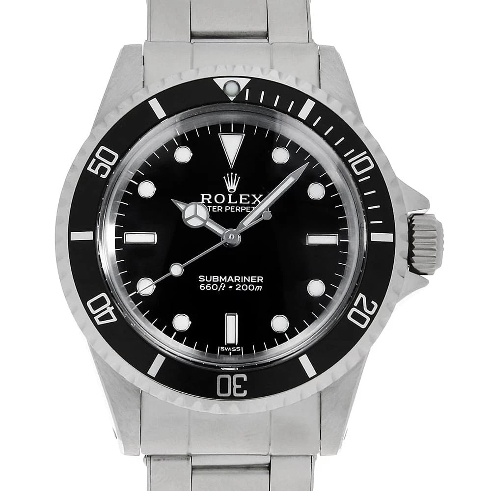 ROLEX SUBMARINER BLACK WATCH: ROLEX SUBMARINER black Watch Brand: ROLEX Type: Wrist watch Material: Band Material Stainless Steel, Case Material Stainless Steel Color: Dial Colour Black Size: Case:W40mm Circumference of Wrist:18cm