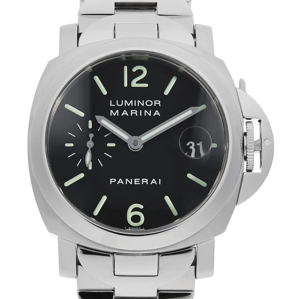 PANERAI LUMINOR MARINA WATCH: PANERAI Luminor Marina Watch Brand: PANERAI Type: Wrist watch Material: Band Material Stainless Steel, Case Material Stainless Steel Color: Dial Colour Black Size: Case:W40mm Circumference of Wrist:19