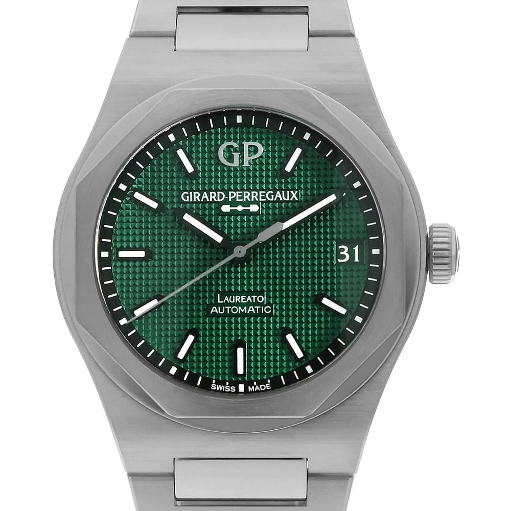 GIRARD-PERREGAUX LORE ART WATCH: Girard-Perregaux Lore art Watch Brand: Girard-Perregaux Type: Wrist watch Material: Band Material Stainless Steel, Case Material Stainless Steel Color: Dial Colour Green Size: Case:W42mm Circumference