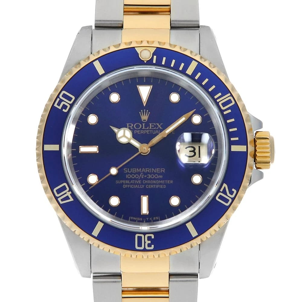 ROLEX SUBMARINER DATE VIOLET (PURPLE) TRITIUM WATCH: ROLEX SUBMARINER Date violet (Purple) Tritium Watch Brand: ROLEX Type: Wrist watch Material: Band Material Stainless Steel/Yellow Gold, Case Material Stainless Steel/Yellow Gold Color: Dial Colour Vio