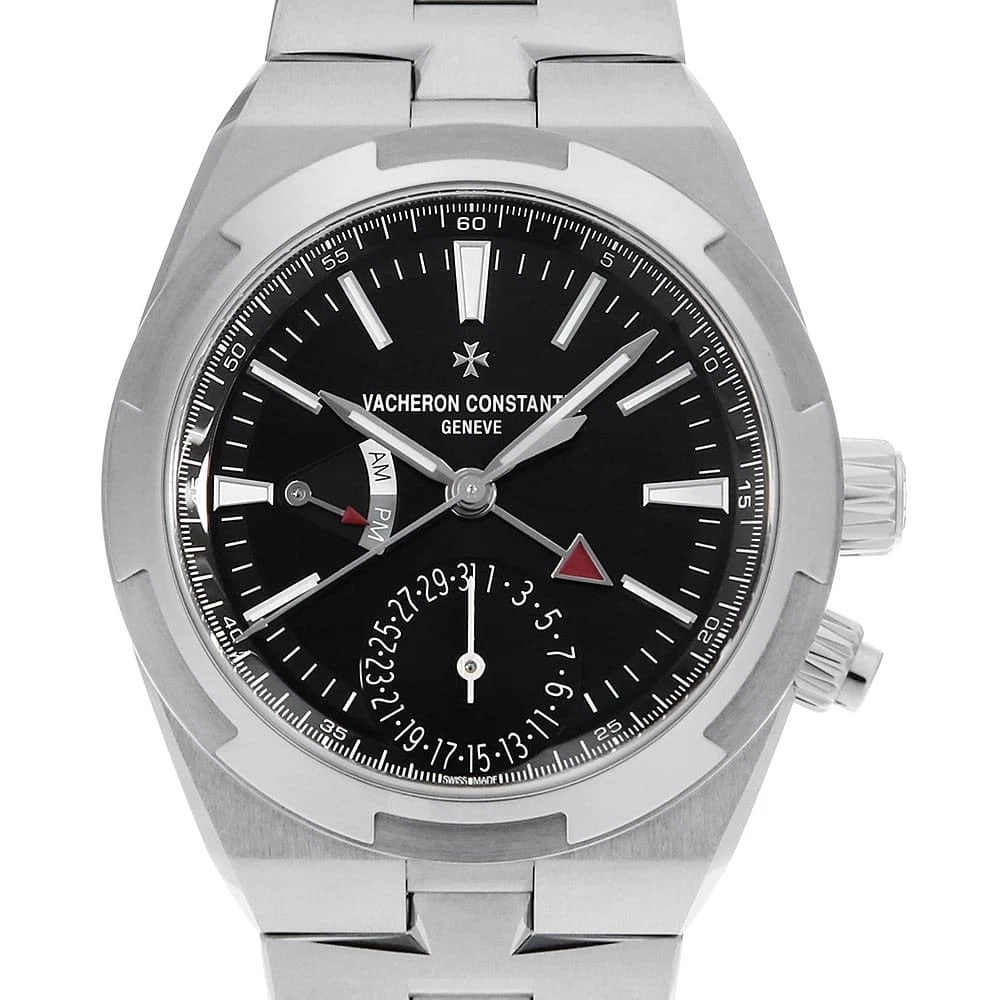 VACHERON CONSTANTIN OVERSEA'S DUAL TIME WATCH: VACHERON CONSTANTIN Oversea's Dual Time Watch Brand: VACHERON CONSTANTIN Type: Wrist watch Material: Band Material Stainless Steel, Case Material Stainless Steel Color: Dial Colour Black Size: Case:W4