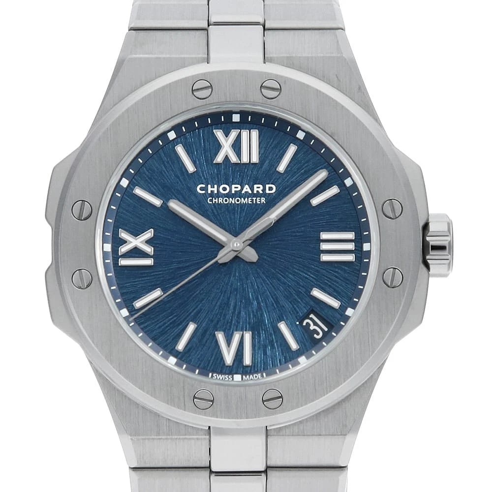 CHOPARD ALPINE EAGLE WATCH: Chopard alpine eagle Watch Brand: Chopard Type: Wrist watch Material: Band Material Stainless Steel, Case Material Stainless Steel Color: Dial Colour Blue Size: Case:W41mm Circumference of Wrist:17cm 