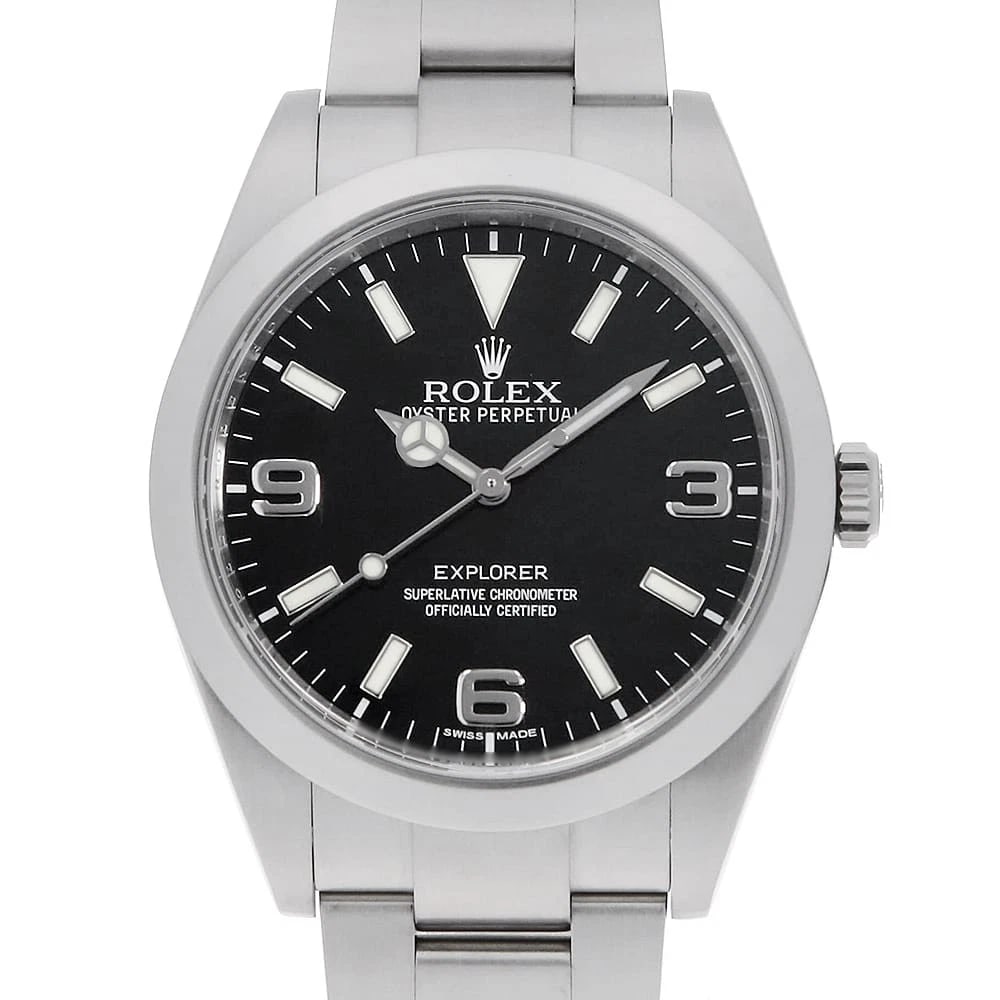 ROLEX EXPLORER EARLY MODEL BLACK WATCH: ROLEX Explorer early model black Watch Brand: ROLEX Type: Wrist watch Material: Band Material Stainless Steel, Case Material Stainless Steel Color: Dial Colour Black Size: Case:W39mm Circumference of 