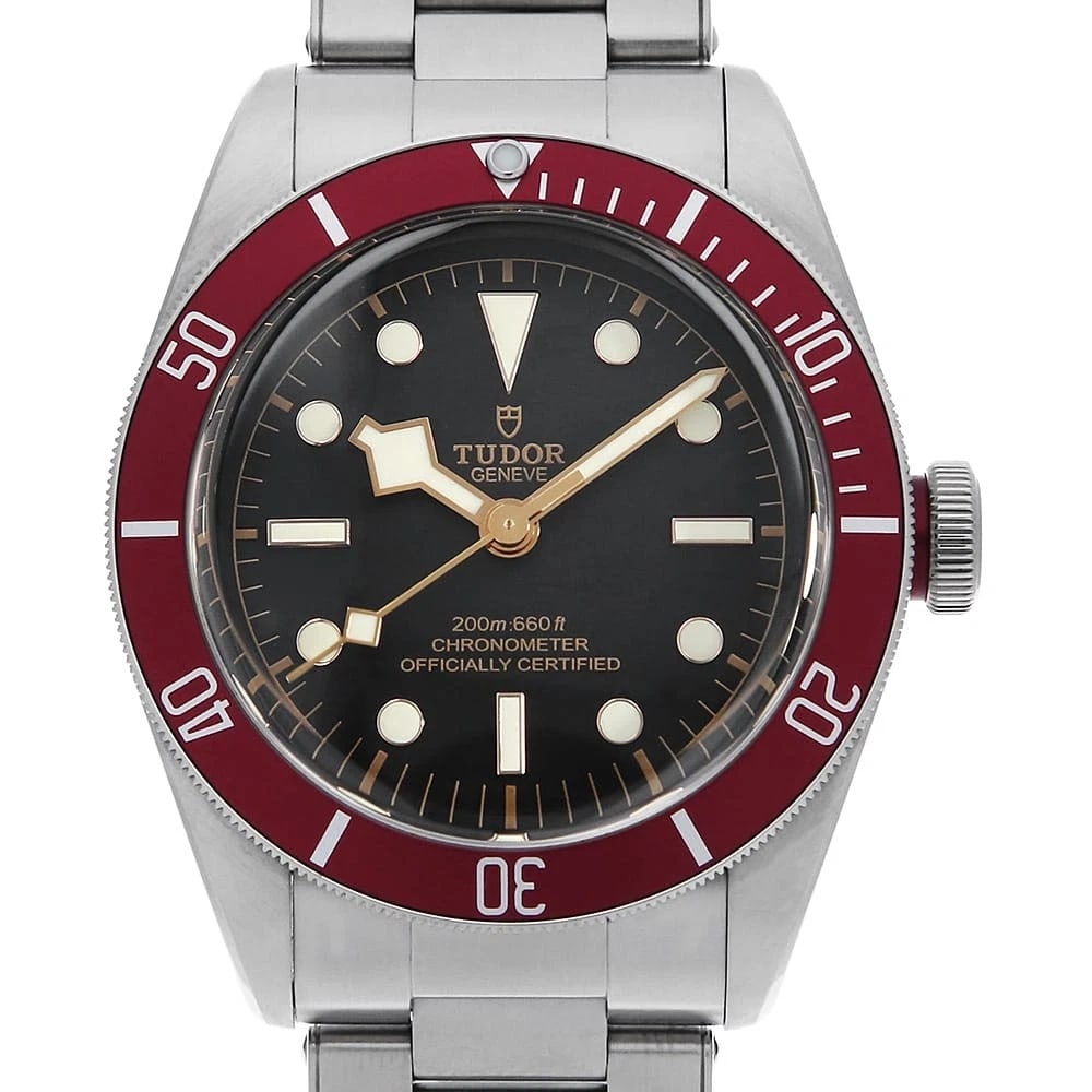 TUDOR HERITAGE BLACK BRACELET WATCH: TUDOR Heritage Black Bracelet Watch Brand: TUDOR Type: Wrist watch Material: Band Material Stainless Steel, Case Material Stainless Steel Color: Dial Colour Black Size: Case:W41mm Circumference of Wri