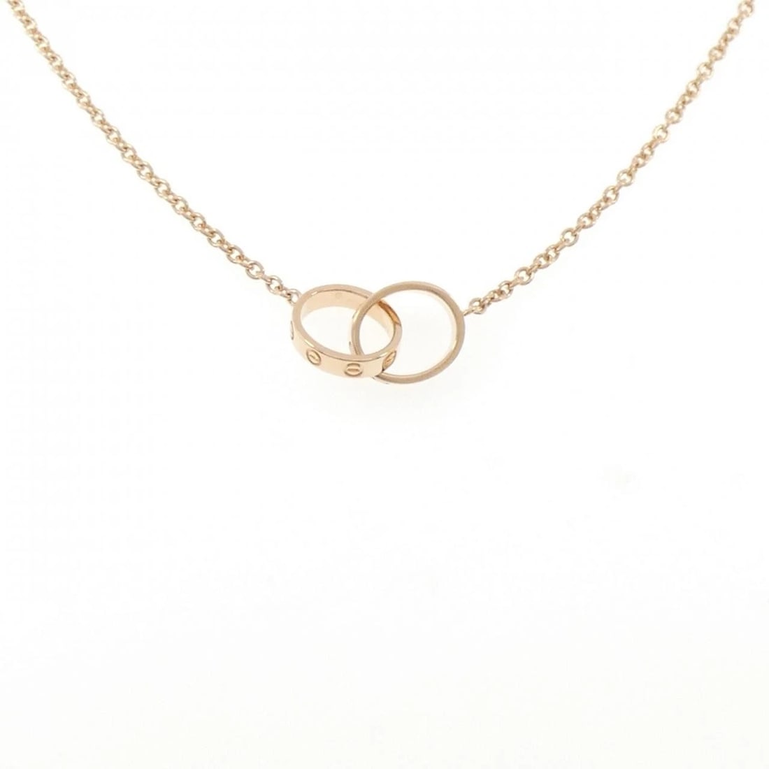 CARTIER BABY LOVE NECKLACE: Cartier Baby Love Necklace Brand: CARTIER Type: Cartier Necklace Material: 750 Pink Gold, Color: Pink Gold Size: Actual Size Max width approx.: 9.7mm Chain maximum width approx.: 1.8mm Size 45cm
