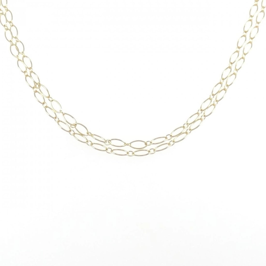 TIFFANY&CO. OVAL LINK CHAIN NECKLACE: TIFFANY&Co. Oval Link Chain Necklace Brand: TIFFANY&Co. Type: TIFFANY&Co. Necklace Material: 750 yellow gold, Color: yellow gold Size: Actual Size Chain maximum width approx.: 2.5mm Size 92cm