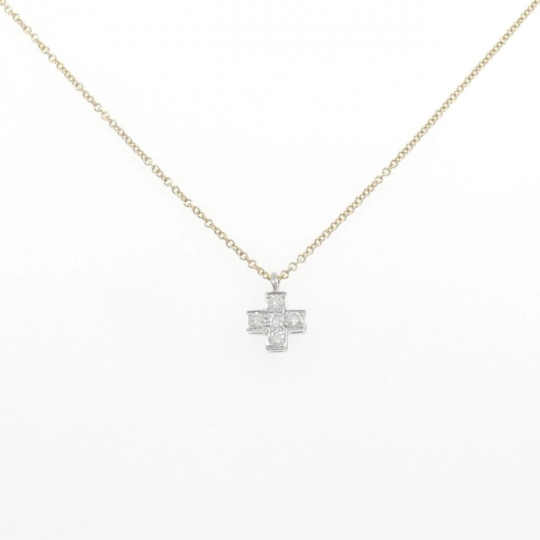 TIFFANY & CO. CRUCIFORM NECKLACE: TIFFANY & Co. Cruciform Necklace Brand: TIFFANY&Co. Type: TIFFANY&Co. Necklace Material: Platinum 950/750 Yellow Gold, Color: Platinum yellow gold Size: Actual Size Pendant length approx. x width