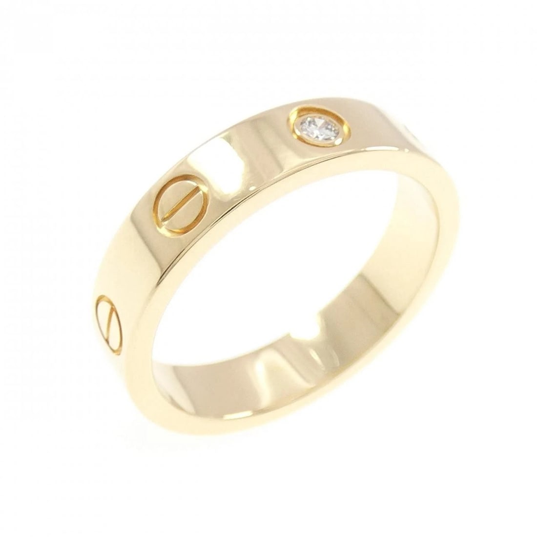 CARTIER MINI LOVE 1P RING: Cartier Mini Love 1P Ring Brand: CARTIER Type: Cartier Ring Material: 750 yellow gold, Color: yellow gold Size: US5 1/4 Accessories: None Accessories Notice: When purchasing pre-owned good