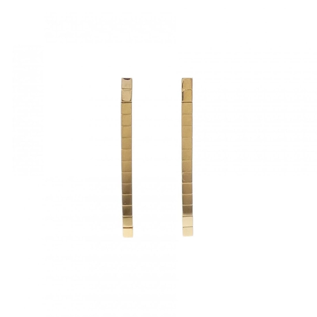 CARTIER LANIER PIERCE: Cartier Lanier Pierce Brand: CARTIER Type: Cartier Pierce/Earring Material: 750 yellow gold, Color: yellow gold Size: Actual Size Approximate dimensions (height x width): 40.2mm x 2.8mm Accessories: