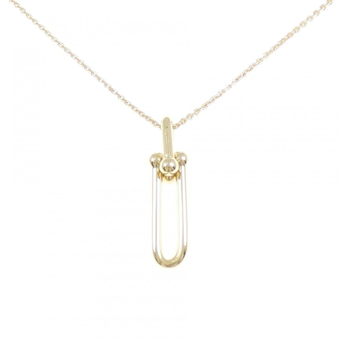 TIFFANY & CO. HARDWARE LINK NECKLACE: TIFFANY & Co. Hardware Link Necklace Brand: TIFFANY&Co. Type: TIFFANY&Co. Necklace Material: 750 yellow gold, Color: yellow gold Size: 41?46cm,Actual Size Pendant length approx. x width approx.: