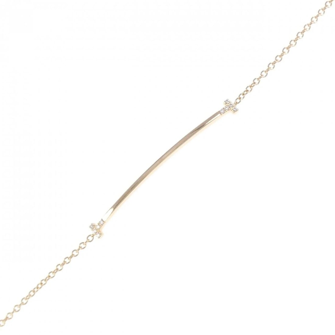 TIFFANY & CO. T SMILE BRACELET: TIFFANY & Co. T Smile Bracelet Brand: TIFFANY&Co. Type: TIFFANY & Co. Bracelet Material: 750 Pink Gold, Main Stone/Creation Natural Color: Pink Gold Size: 16cmActual Size Max width approx: 3.5mm
