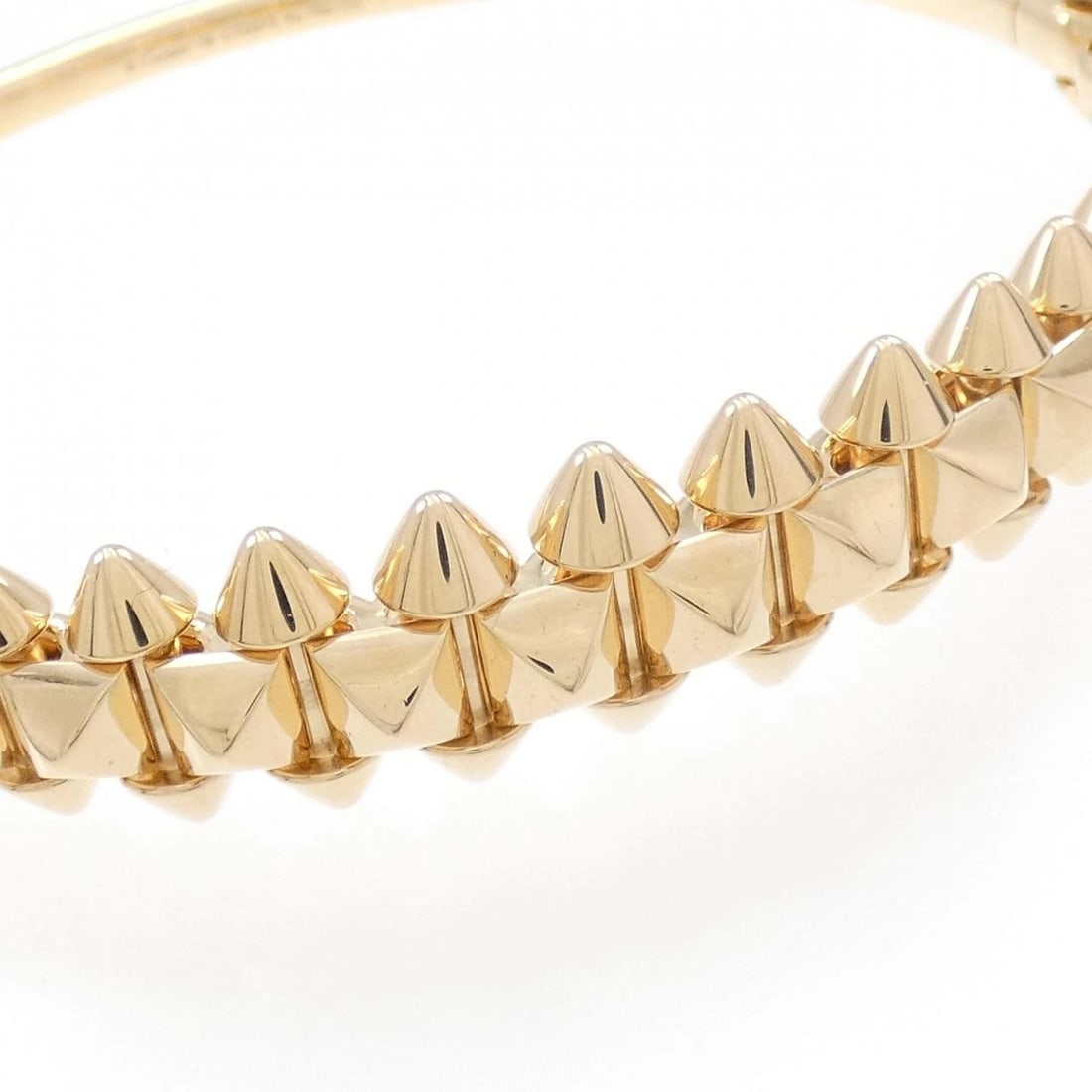 CARTIER CRUSH BANGLE: Cartier Crush Bangle Brand: CARTIER Type: Cartier Bracelets Material: 750 Pink Gold, Color: Pink Gold Size: 18cmActual Size Max width approx: 12.4mm Accessories: None Accessories Notice: When