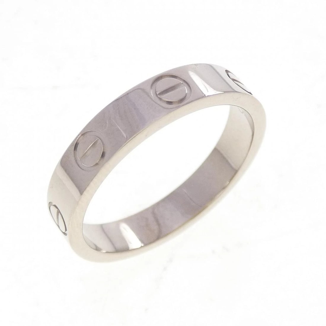 CARTIER MINI LOVE RING: Cartier Mini Love Ring Brand: CARTIER Type: Cartier Ring Material: 750 white gold, Color: White Gold Size: US6 1/4 Accessories: None Accessories Notice: When purchasing pre-owned goods, please refer