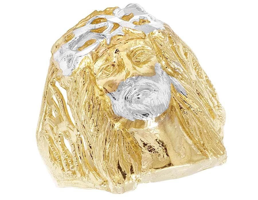 10K YELLOW GOLD TWO TONE PINKY RING: 10K Yellow Gold Two Tone Pinky Ring Brand: None Type: Ring Material: 10K Yellow Gold, Color: Yellow Gold Size: 10 US Accessories: None Accessories Notice: When purchasing pre-owned goods,