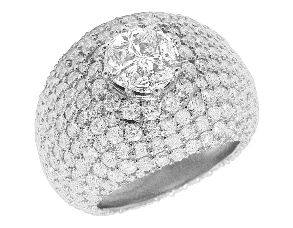 10K WHITE GOLD DIAMOND PINKY RING: 10K White Gold Diamond Pinky Ring Brand: None Type: Ring Material: 10K White Gold, Main Stone/Creation Natural Color: White Gold Size: 10 US Accessories: None Accessories Notice: When purc