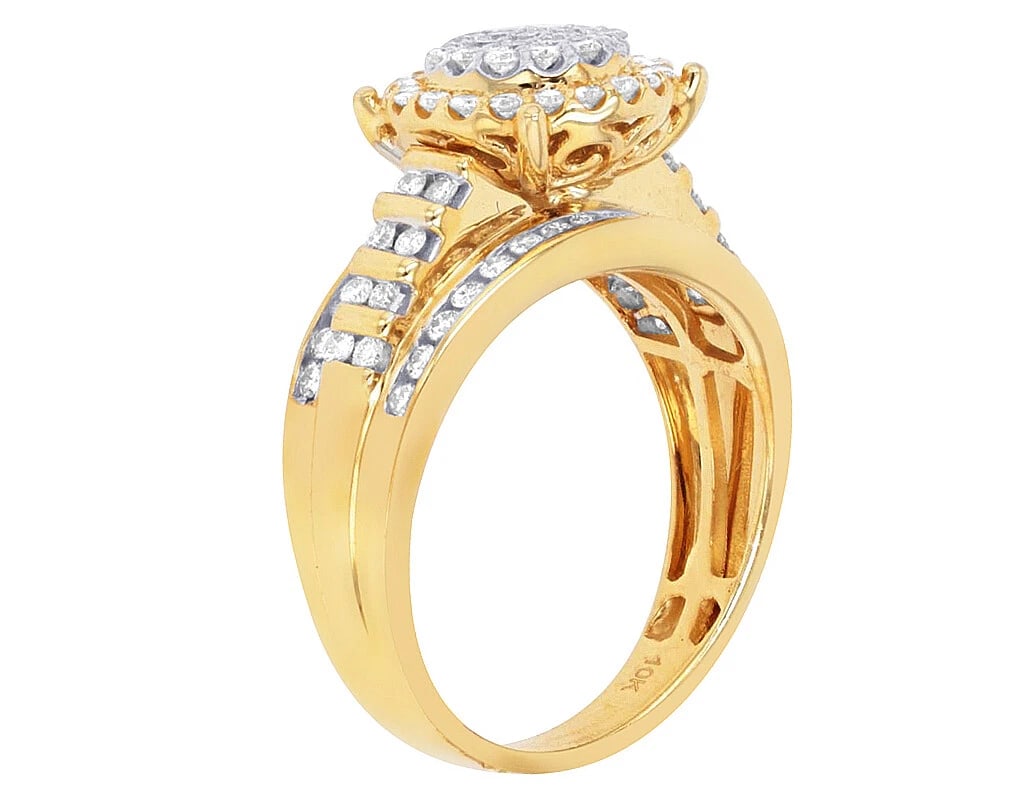 ROUND CLUSTER DIAMOND RING - 4