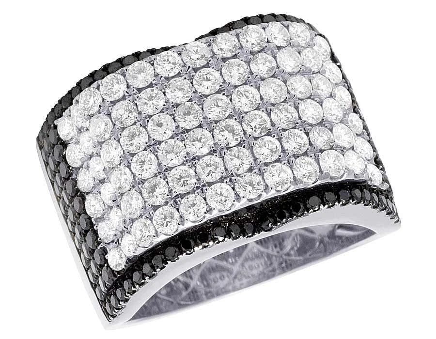 14K WHITE GOLD GENUINE DIAMOND BLACK ICED RING: 14K White Gold Genuine Diamond Black Iced Ring Brand: None Type: Ring Material: 14K White Gold, Main Stone/Creation Natural Color: White Gold Size: 10 US Accessories: None Accessories Noti