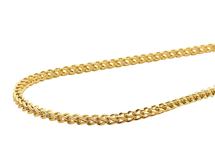 NEW 10K YELLOW GOLD HOLLOW FRANCO BOX LINK CHAIN NECKLACE: New 10K Yellow Gold Hollow Franco Box Link Chain Necklace Brand: None Type: Necklace Material: 10K Yellow Gold, Color: Yellow Gold Size: Length 30 in Width 2mm Accessories: None Accessorie