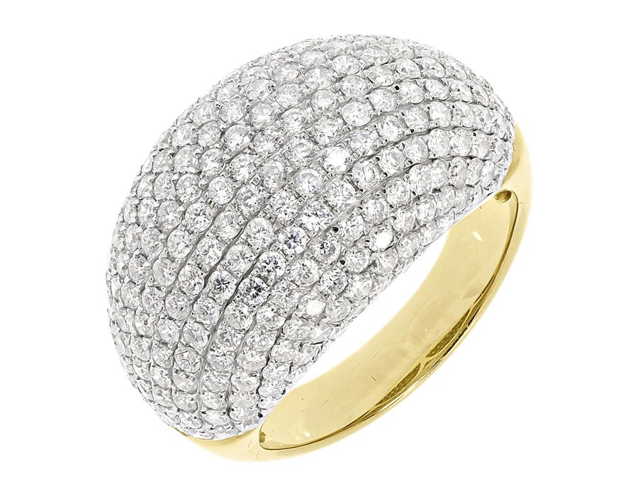 14K YELLOW GOLD MENS PAVE VS DIAMOND DOMED RING: 14k Yellow Gold Mens Pave VS Diamond Domed Ring Brand: None Type: Ring Material: 14k Yellow Gold, Main Stone/Creation Natural Color: Yellow Gold Size: 10 US Accessories: None Accessories N