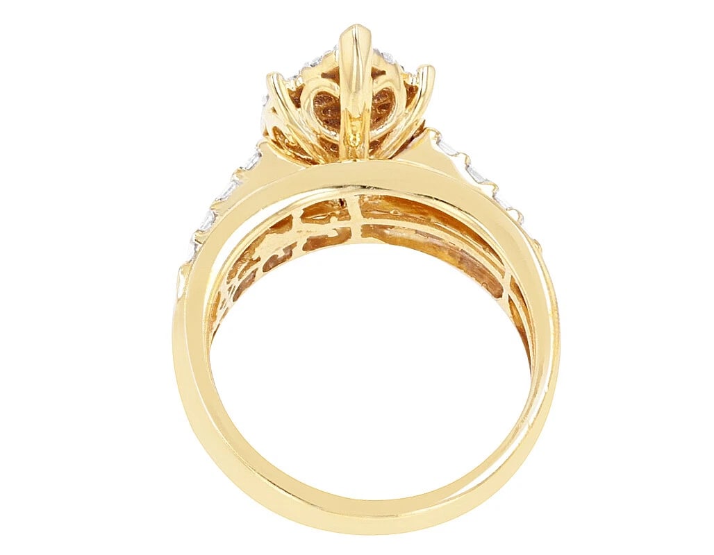OVAL CLUSTER BAGUETTE DIAMOND RING - 5