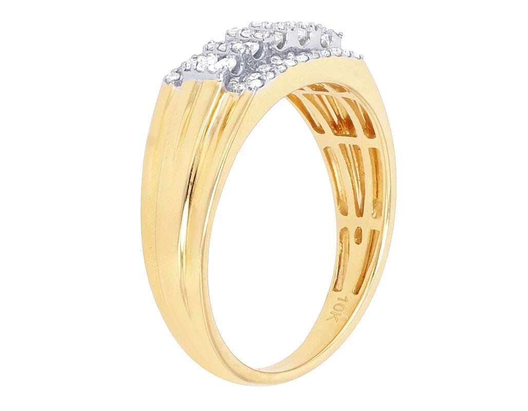 MULTIPLE ROW CT DIAMOND PINKY RING - 2