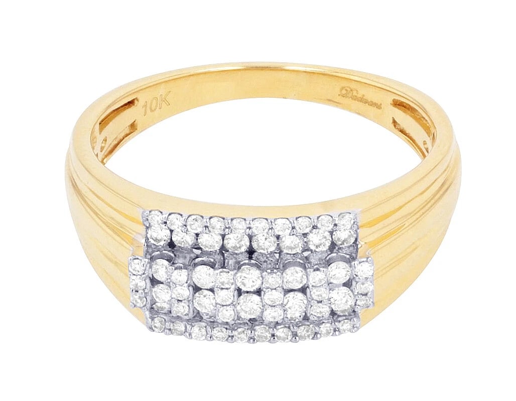 MULTIPLE ROW CT DIAMOND PINKY RING - 4