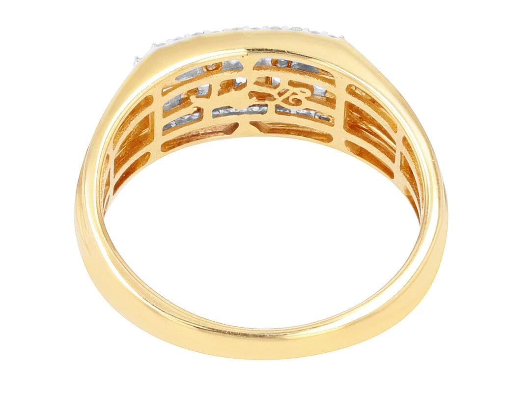 MULTIPLE ROW CT DIAMOND PINKY RING - 5