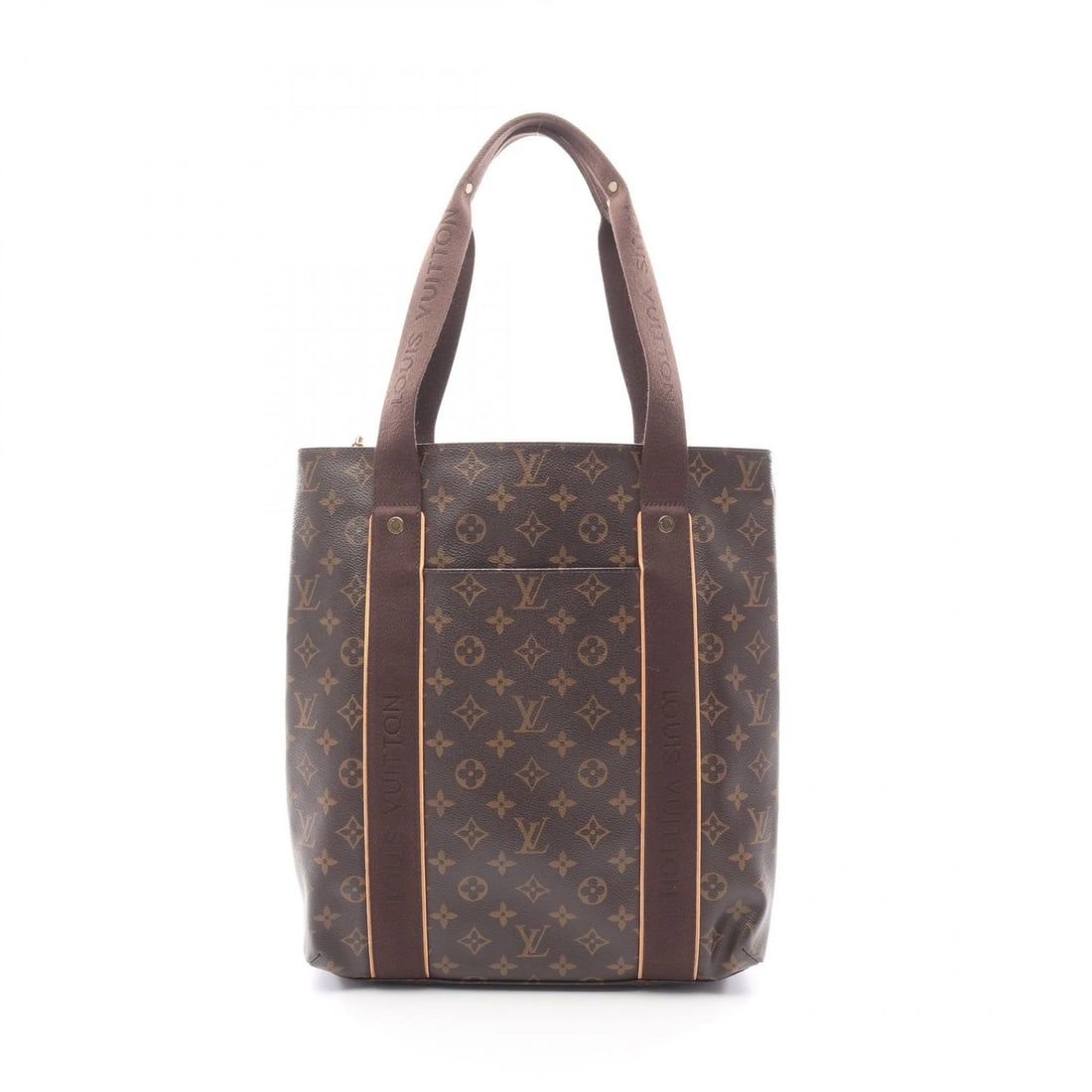 LOUIS VUITTON CABAS BEAUBOURG TOTE BAG: LOUIS VUITTON Cabas Beaubourg Tote Bag Brand: LOUIS VUITTON Type: Tote Bag Material: Monogram × PVC coated canvas × leather Color: Brown??ish colors Size: H:37cm x W:32cm x D:10cm (H:14.6" x W:12.6"