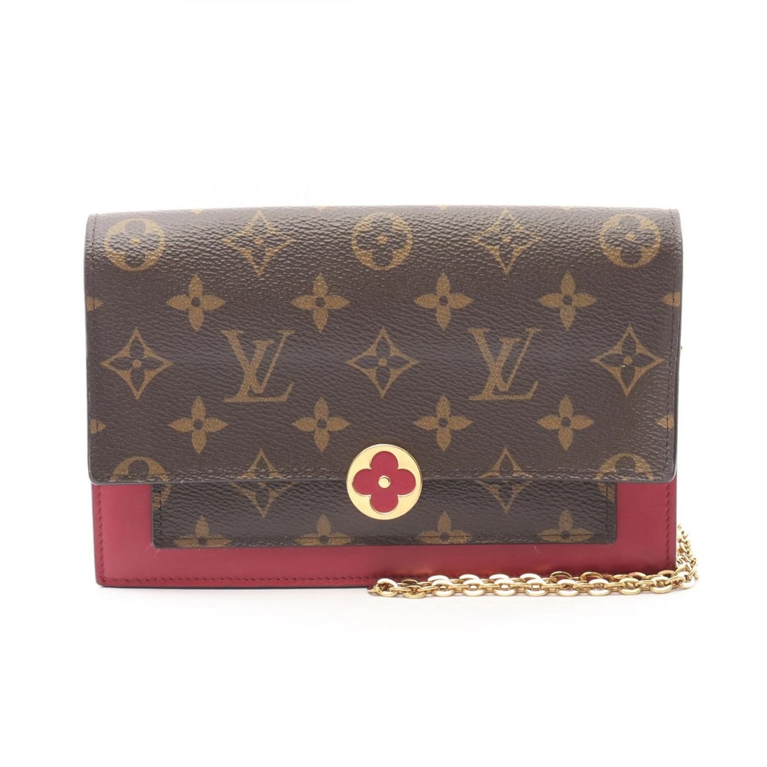 LOUIS VUITTON PORTEFEUILLE FLOR CHAIN SHOULDER BAG (1 of 6)