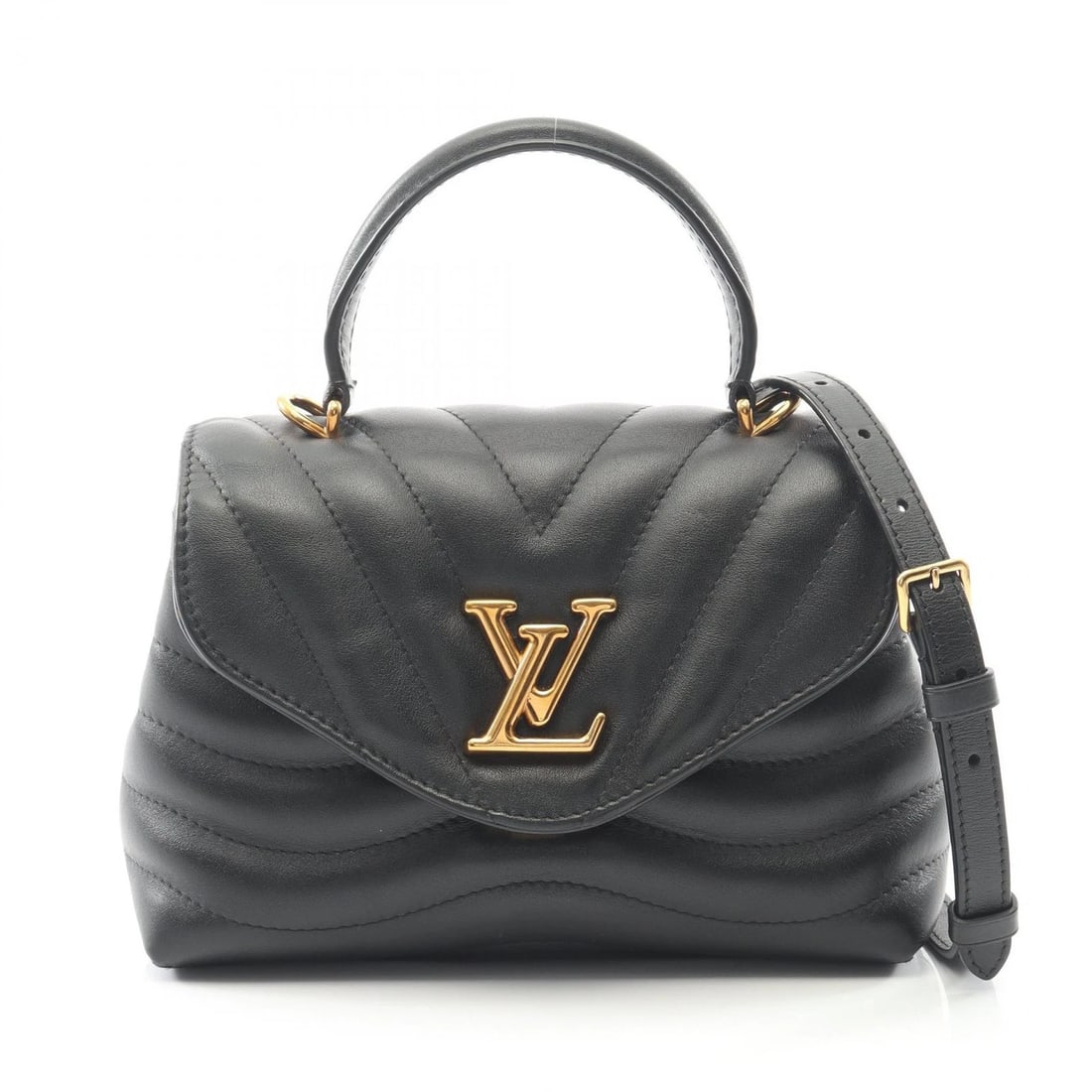 LOUIS VUITTON HOLD ME SHOULDER HANDBAG: LOUIS VUITTON Hold Me Shoulder Handbag Brand: LOUIS VUITTON Type: Handbag Material: Calfskin × leather Color: Black / Black??ish colors Size: H:15cm x W:22cm x D:9cm (H:5.9" x W:8.7" x D:3.5") Acc