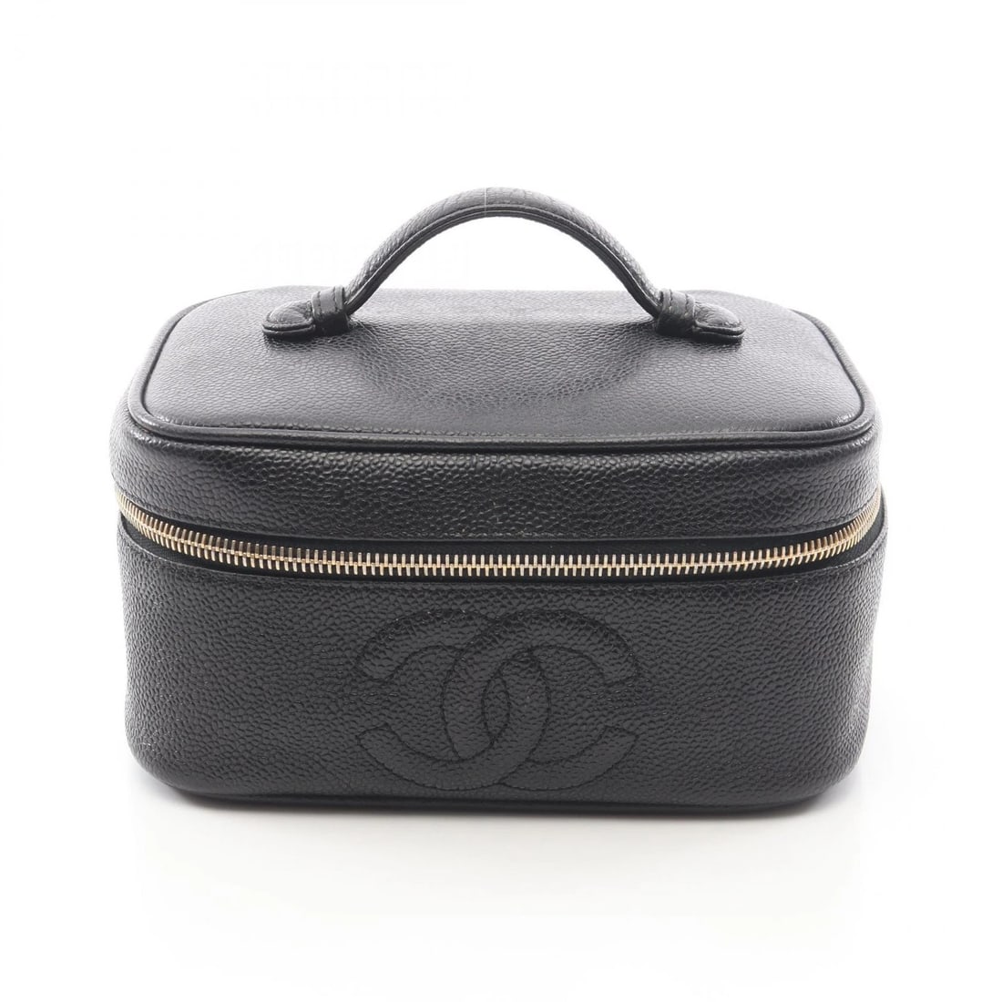 CHANEL COCO MARK VANITY HANDBAG: CHANEL COCO Mark vanity Handbag Brand: CHANEL Type: Handbag Material: leather × Calfskin (cowhide) Color: Black??ish colors Size: H:10cm x W:19cm x D:13.5cm (H:3.9" x W:7.5" x D:5.3") Accessories: