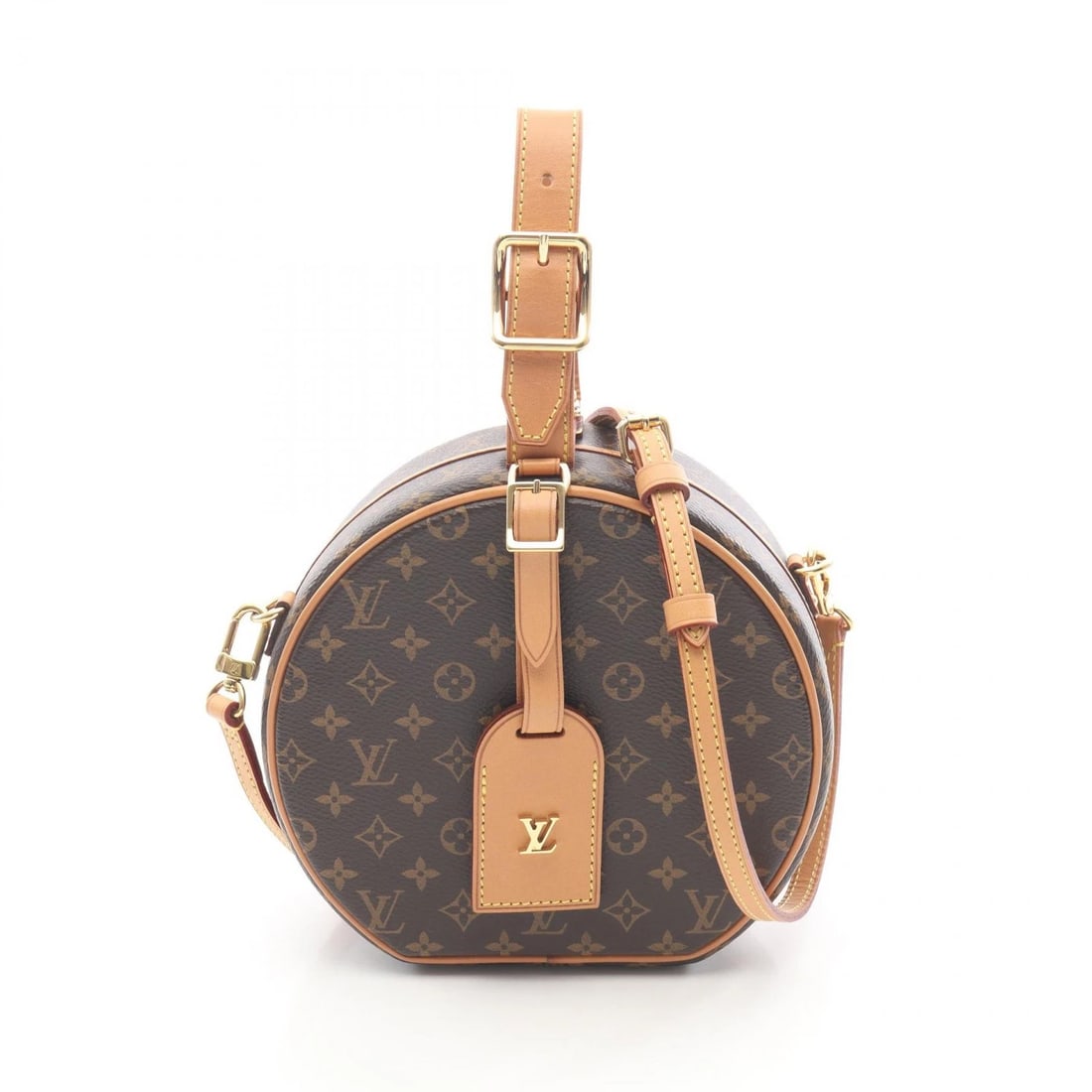 LOUIS VUITTON PETIT BOIT CHAPEAU CROSSBODY HANDBAG: LOUIS VUITTON Petit Boit chapeau crossbody Handbag Brand: LOUIS VUITTON Type: Handbag Material: Monogram × PVC coated canvas × leather Color: Brown??ish colors Size: H:15.5cm x W:16.5cm x D:7.5cm (H