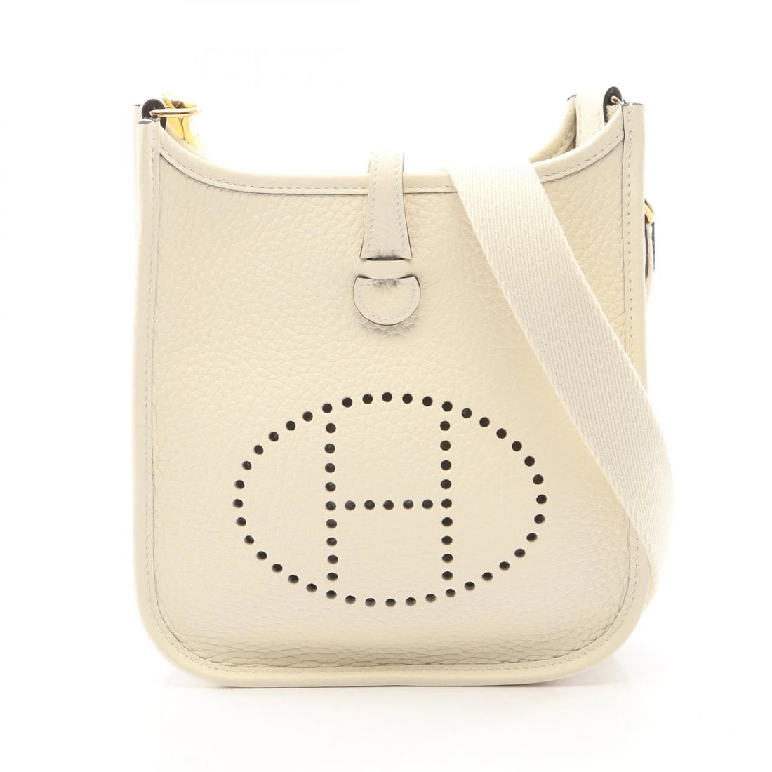 HERMES EVELYNE TPM AMAZON SHOULDER CROSSBODY BAG: HERMES Evelyne TPM Amazon Shoulder Crossbody Bag Brand: HERMES Type: Shoulder Bag Material: Taurillon Clemence × leather × Taurillon Clemence Color: Nata / Beige??ish colors Size: H:18cm x W:16.5cm 