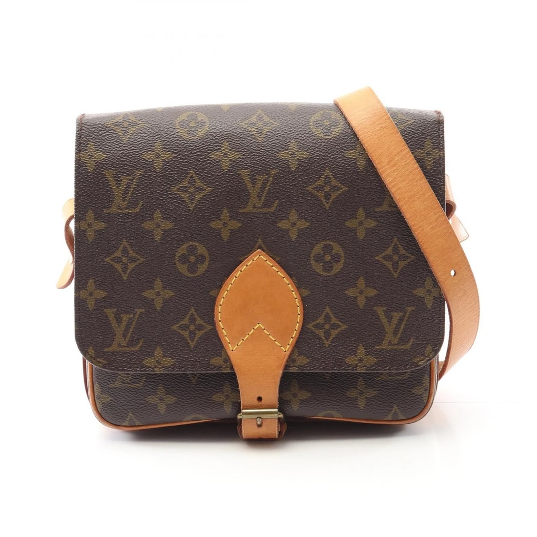 LOUIS VUITTON CARTOUCHIERE MM CROSSBODY SHOULDER BAG: LOUIS VUITTON Cartouchiere MM Crossbody Shoulder Bag Brand: LOUIS VUITTON Type: Shoulder Bag Material: Monogram × PVC coated canvas × leather Color: Brown??ish colors Size: H:18cm x W:21cm x D:7cm (