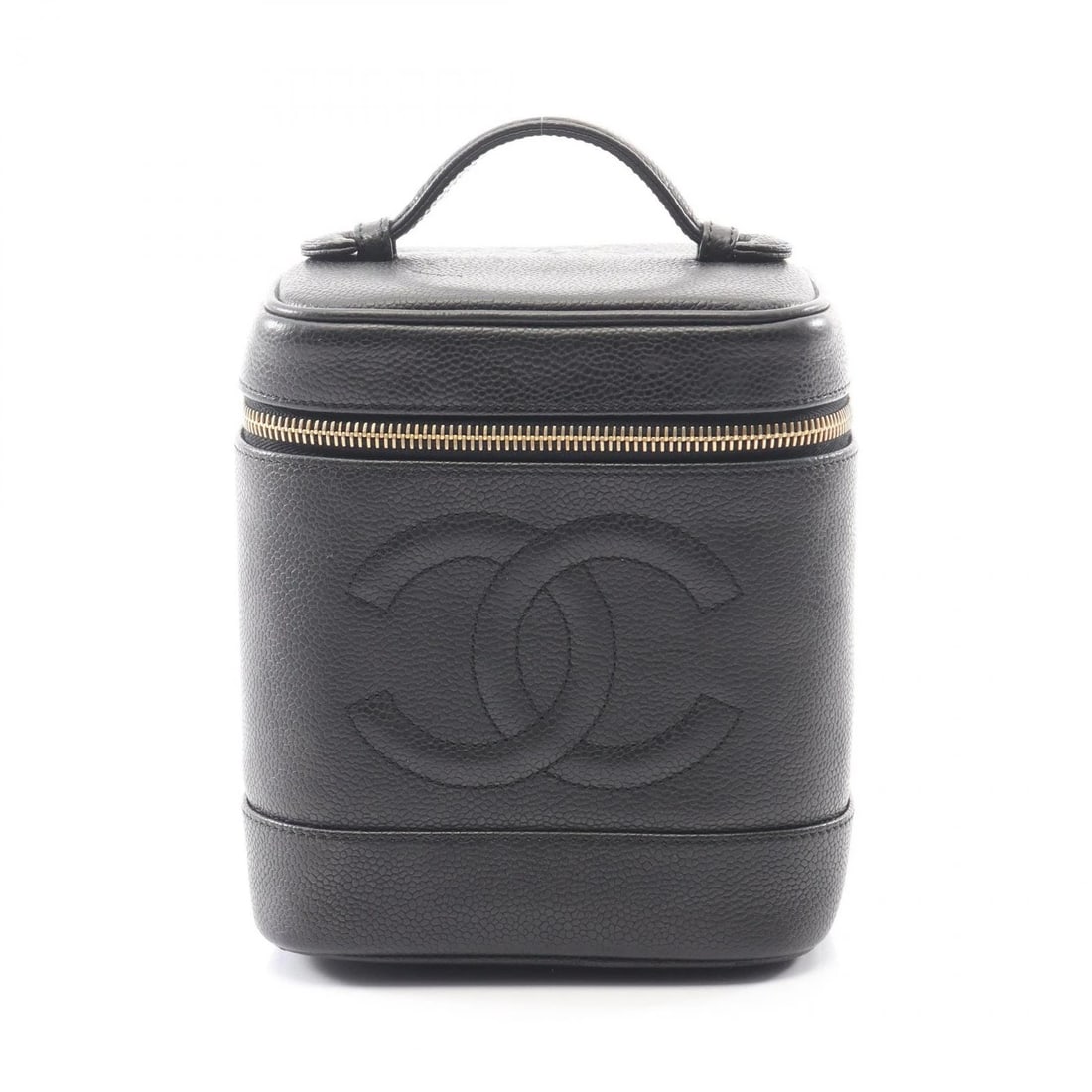 CHANEL COCO MARK VANITY HANDBAG LEATHER GRAINED CALFSKIN BLACK: CHANEL COCO Mark Vanity Handbag leather Grained calfskin Black Brand: CHANEL Type: Handbag Material: leather × Grained calfskin Color: Black??ish colors Size: H:17cm x W:15cm x D:12cm (H:6.7" x W:5.9