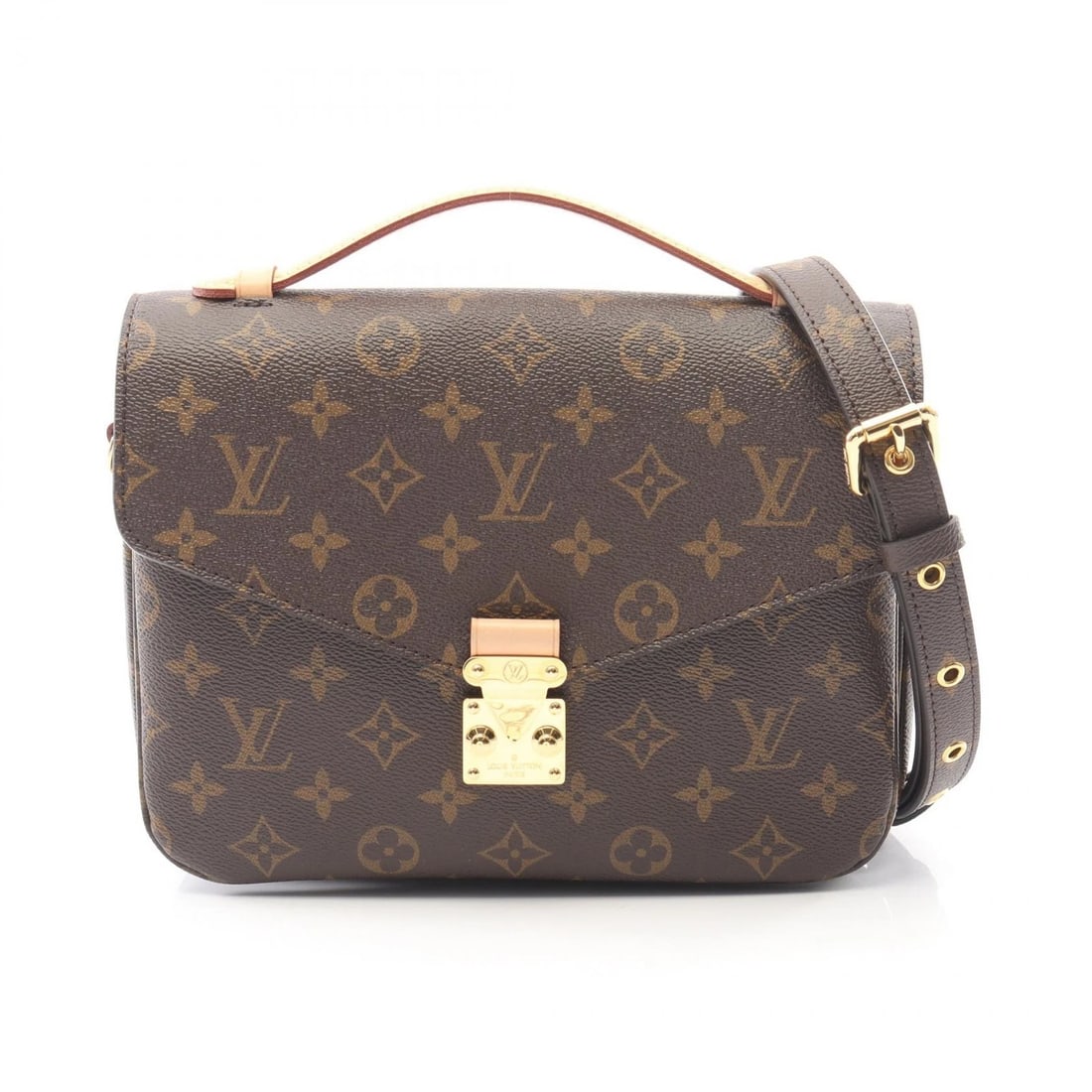 LOUIS VUITTON POCHETTE METIS MM SHOULDER CROSSBODY HANDBAG: LOUIS VUITTON Pochette Metis MM Shoulder Crossbody Handbag Brand: LOUIS VUITTON Type: Handbag Material: Monogram × PVC coated canvas × leather Color: Brown??ish colors Size: H:18.5cm x W:24cm x D:6.