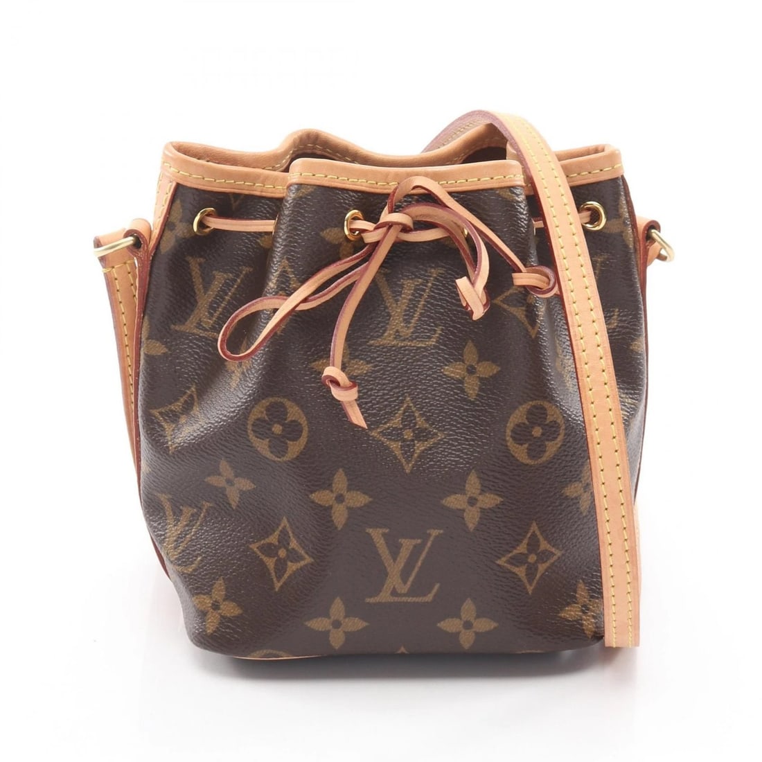 LOUIS VUITTON NANO NOE SHOULDER CROSSBODY BAG: LOUIS VUITTON Nano Noe Shoulder Crossbody Bag Brand: LOUIS VUITTON Type: Shoulder Bag Material: Monogram × PVC coated canvas × leather Color: Brown??ish colors Size: H:16cm x W:13cm x D:10cm