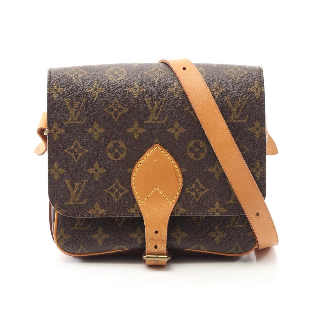 LOUIS VUITTON CARTOUCHIERE MM CROSSBODY SHOULDER BAG: LOUIS VUITTON Cartouchiere MM Crossbody Shoulder Bag Brand: LOUIS VUITTON Type: Shoulder Bag Material: Monogram × PVC coated canvas × leather Color: Brown??ish colors Size: H:18cm x W:21cm x D:7cm (