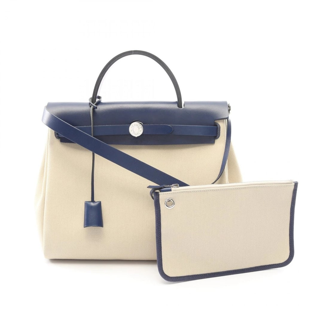 HERMES HERBAG ZIP PM SHOULDE HANDBAG: HERMES Herbag Zip PM Shoulde Handbag Brand: HERMES Type: Handbag Material: Towar Military × canvas × leather × Toile Military / Vache leather hunter Color: Beton / Beige??ish colors × Blue??ish co