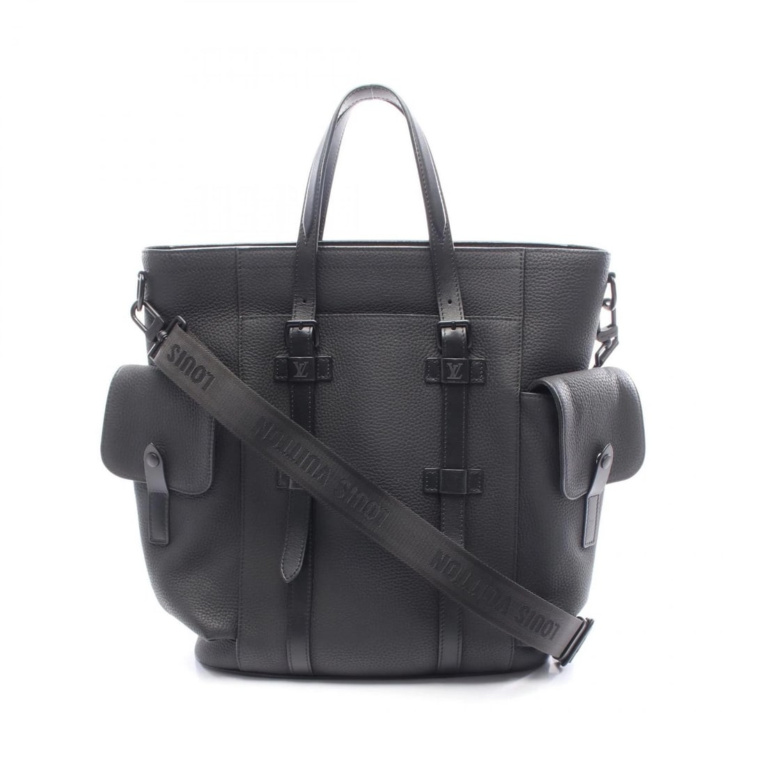 LOUIS VUITTON CHRISTOPHER TOTE SHOULDER CROSSBODY BAG: LOUIS VUITTON Christopher Tote Shoulder Crossbody Bag Brand: LOUIS VUITTON Type: Tote Bag Material: leather Color: Black??ish colors Size: H:39cm x W:34cm x D:12cm (H:15.4" x W:13.4" x D:4.7") Acc