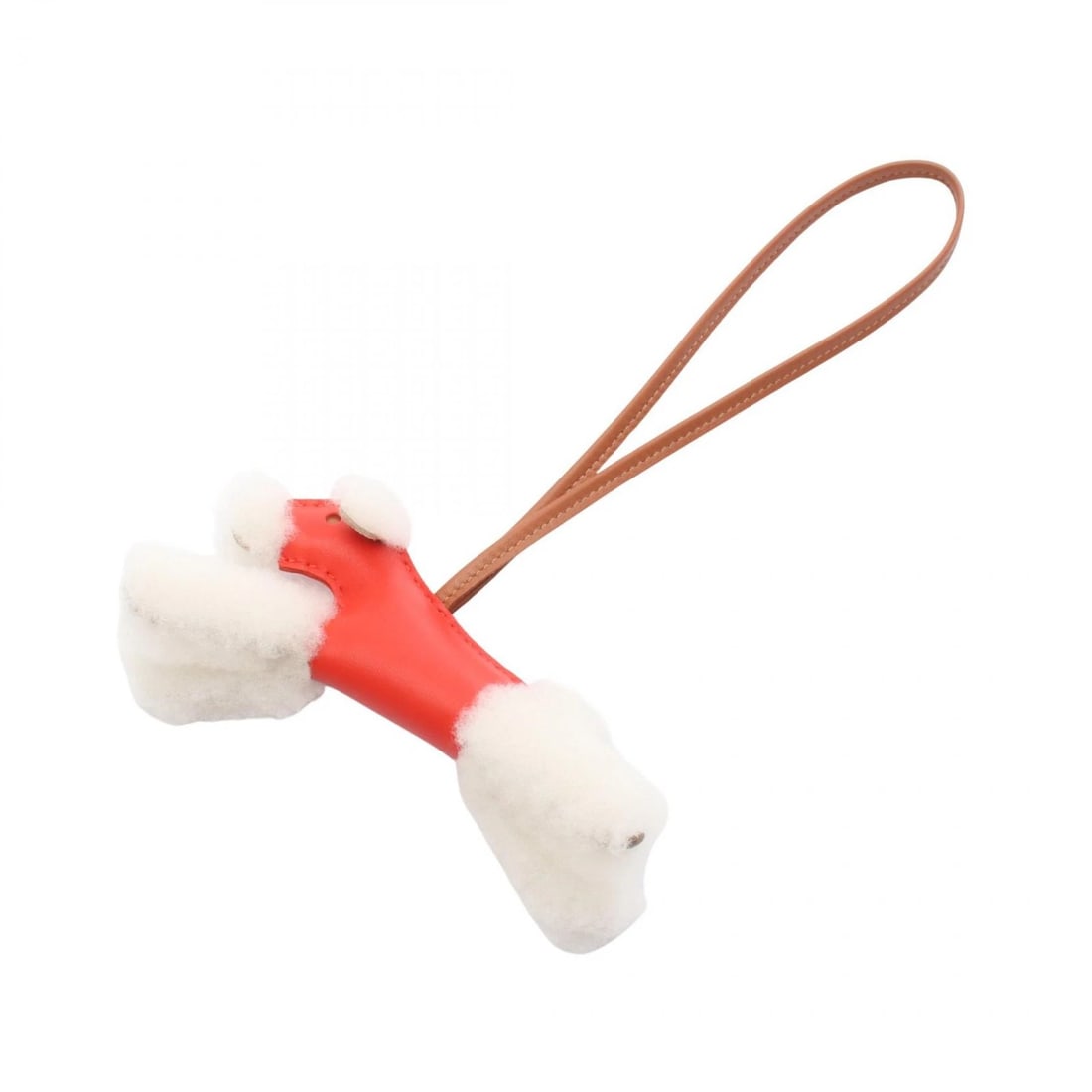 HERMES BUDDY BAG CHARM K AGNEAU MILO MOUTON: HERMES Buddy bag charm K Agneau milo Mouton Brand: HERMES Type: charm Material: Agneau milo × Mouton × Agneau milo Color: Capucine / Red??ish colors × White??ish colors Size: All length?24cm(9.4")