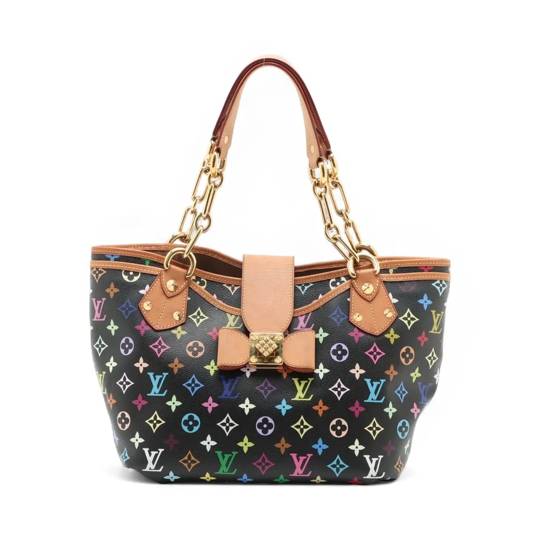 LOUIS VUITTON MULTICOLOR ANNIE GM BLACK: Louis Vuitton Multicolor Annie GM Black Brand: Louis Vuitton Type: Tote bag Material: none Color: Black Size: Height:9.3inch Length:11.0inch Depth:7.1inch Shoulder height:8.3inch Accessories: None