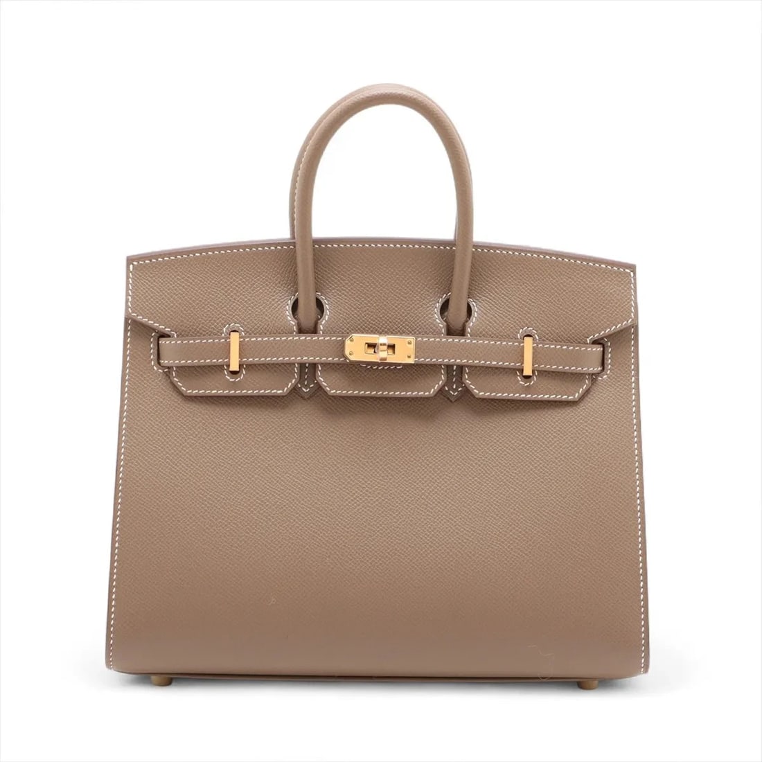 HERMES BIRKIN 25 SERIE VEAU EPSOM ETOUPE GOLD (1 of 6)