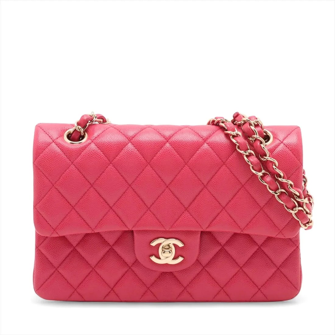 CHANEL MATELASSE 23 SMALL GRAINED CALFSKIN DOUBLE FLAP DOUBLE CHAIN BAG (1 of 6)
