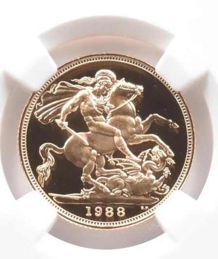1988 GREAT BRITAIN 1 GOLD SOVEREIGN (1 of 2)