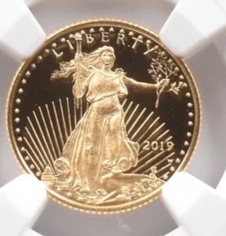 2019-W $5 AMERICAN GOLD EAGLE MERCANTI: 2019-W $5 American Gold Eagle Mercanti Brand/Mint: None Year: 2019 Fineness: None Denomination: $5 Country of Origin: United States Accessories: None Accessories Notice: When purchasing pr