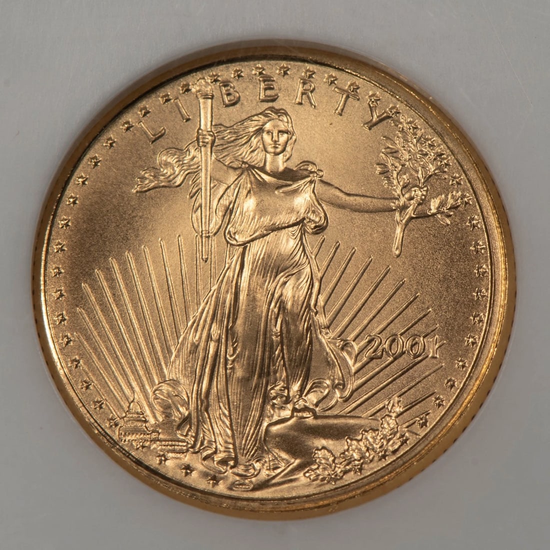 2001 G$5 1/10 OZ GOLD AMERICAN EAGLE - TENTH-OUNCE (1 of 2)