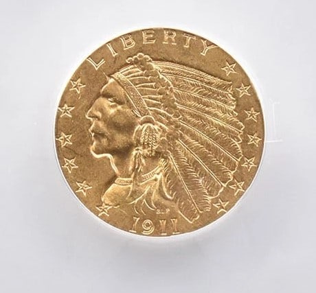 1911 $2.50 INDIAN HEAD GOLD QUARTER EAGLE: 1911 $2.50 Indian Head Gold Quarter Eagle Brand/Mint: None Year: 1911 Fineness: None Denomination: $2.50 Country of Origin: United States Accessories: None Accessories Notice: When purchas