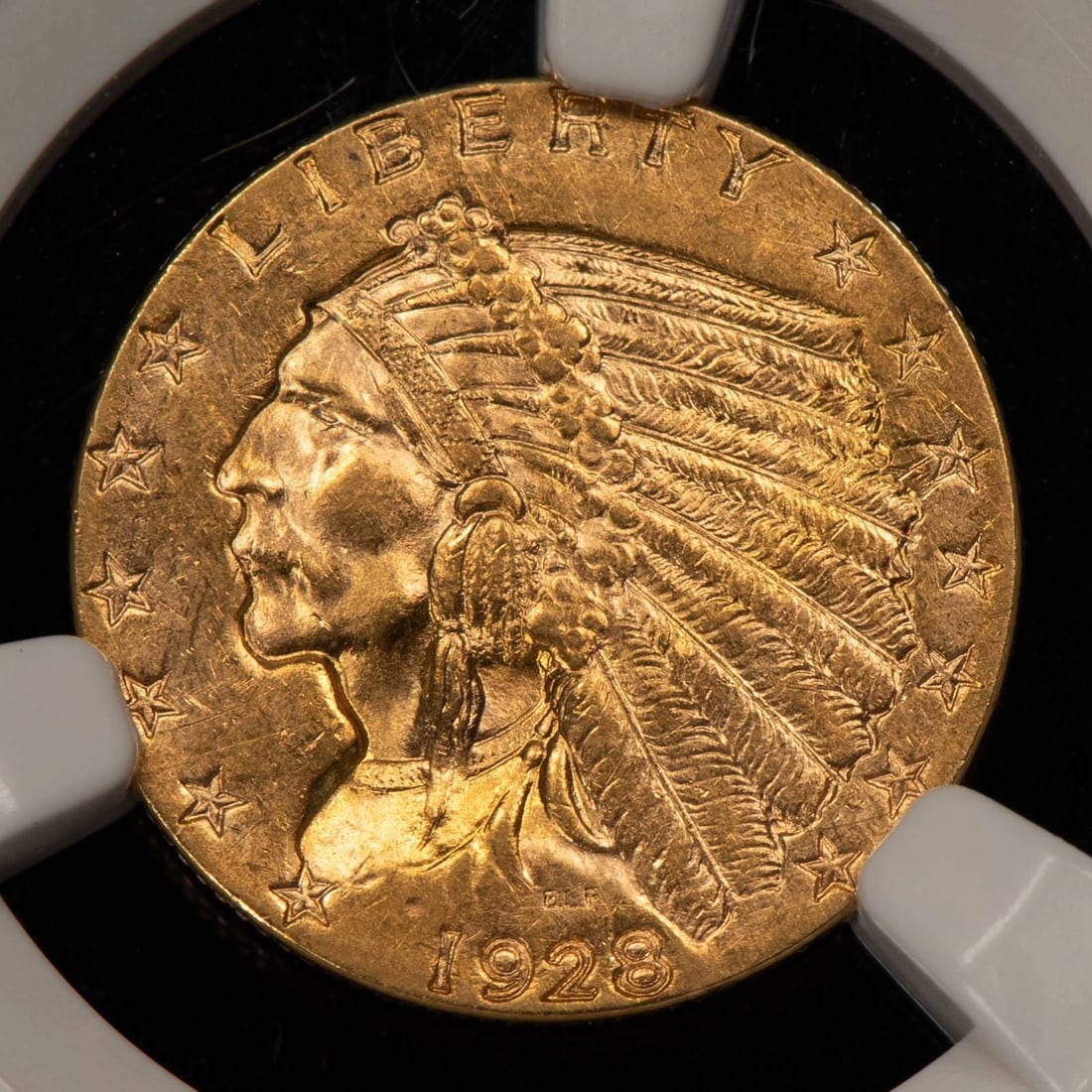 1928 G$2.50 INDIAN HEAD GOLD QUARTER EAGLE: 1928 G$2.50 Indian Head Gold Quarter Eagle Brand/Mint: U.S. Mint Year: 1928 Fineness: 0.9 Country of Origin: United States Accessories: None Accessories Notice: When purchasing pre-owned goods, ple